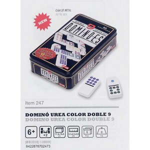 Domino Juego de Mesa Color Casino Caja Metalica Cayro